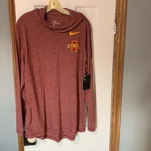 Red Nike size Lg hooded Iowa State Tee NWT!!